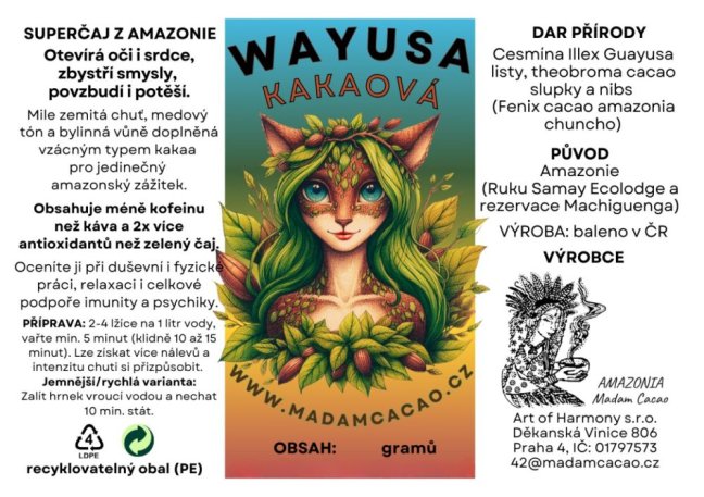 Wayusa - kakaová - Velikost balení: 250 g