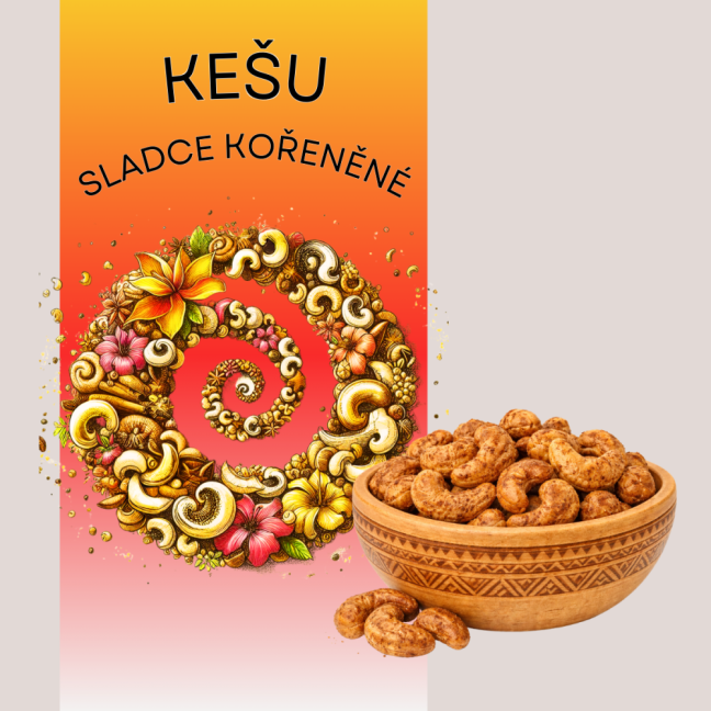 Pražené kešu oříšky - aztécké koření, 200 g