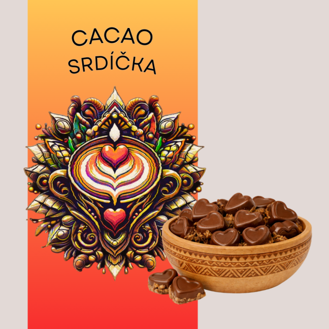 Kakaová srdíčka - Velikost balení: 200 g
