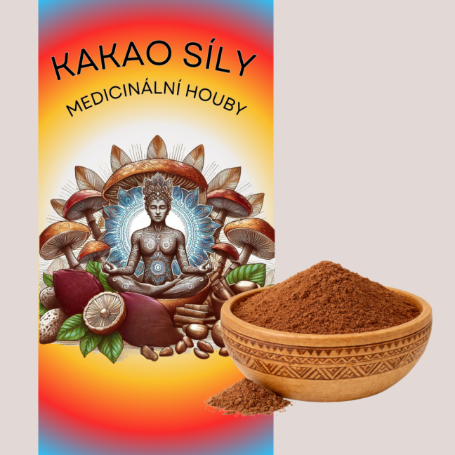 Kakaový prášek Kakao Síly, s medicinálními houbami - Velikost balení: 500 g