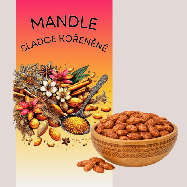 Pražené mandle - aztécké koření, 200 g