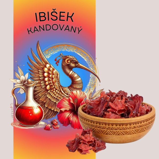 Ibišek jedlý, kandovaný - Velikost balení: 100 g