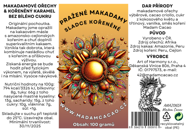 prazene makadamia orechy