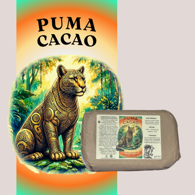 Kakao hmota PUMA Ceremoniální Kakao 1kg CELÁ CIHLA
