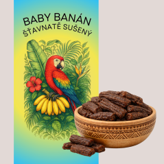 Baby banana, šťavnatě sušený