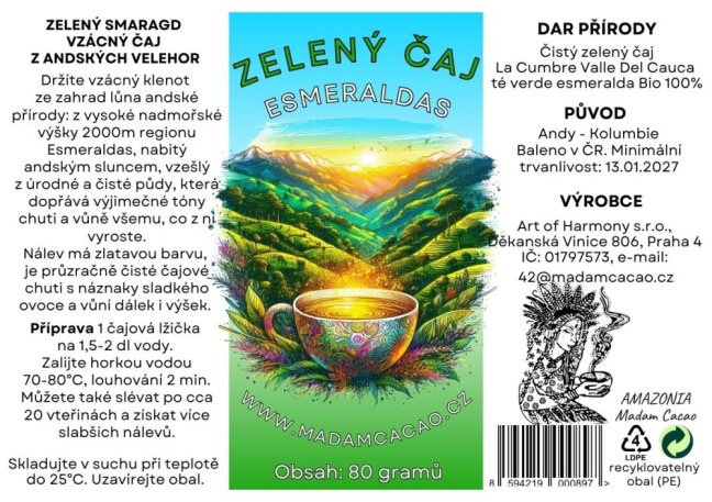 esmeraldas čaj